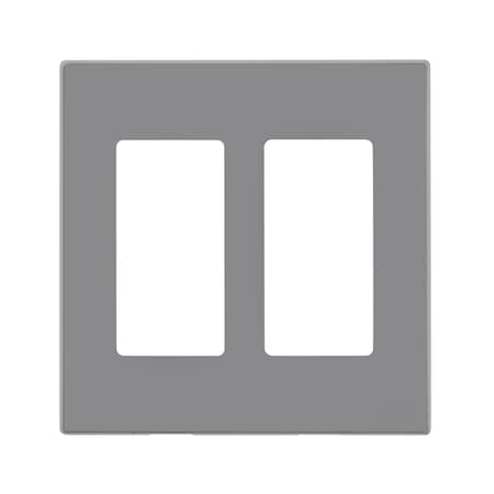 Leviton Leviton Decora Light Gray 2 gang Polycarbonate Decorator Screwless Wall Plate 1 pk R79-80309-0LG